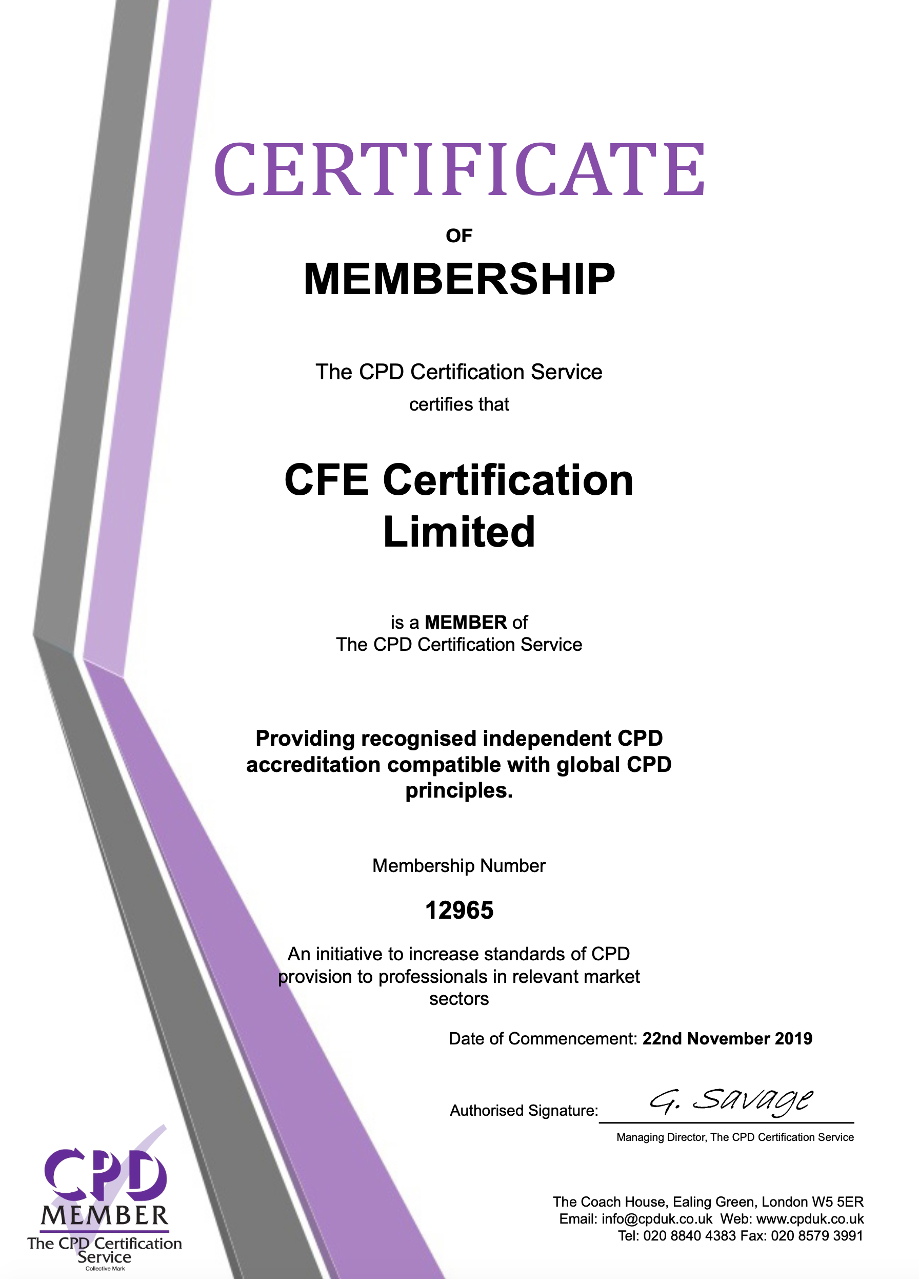 cfecert ukas accreditation