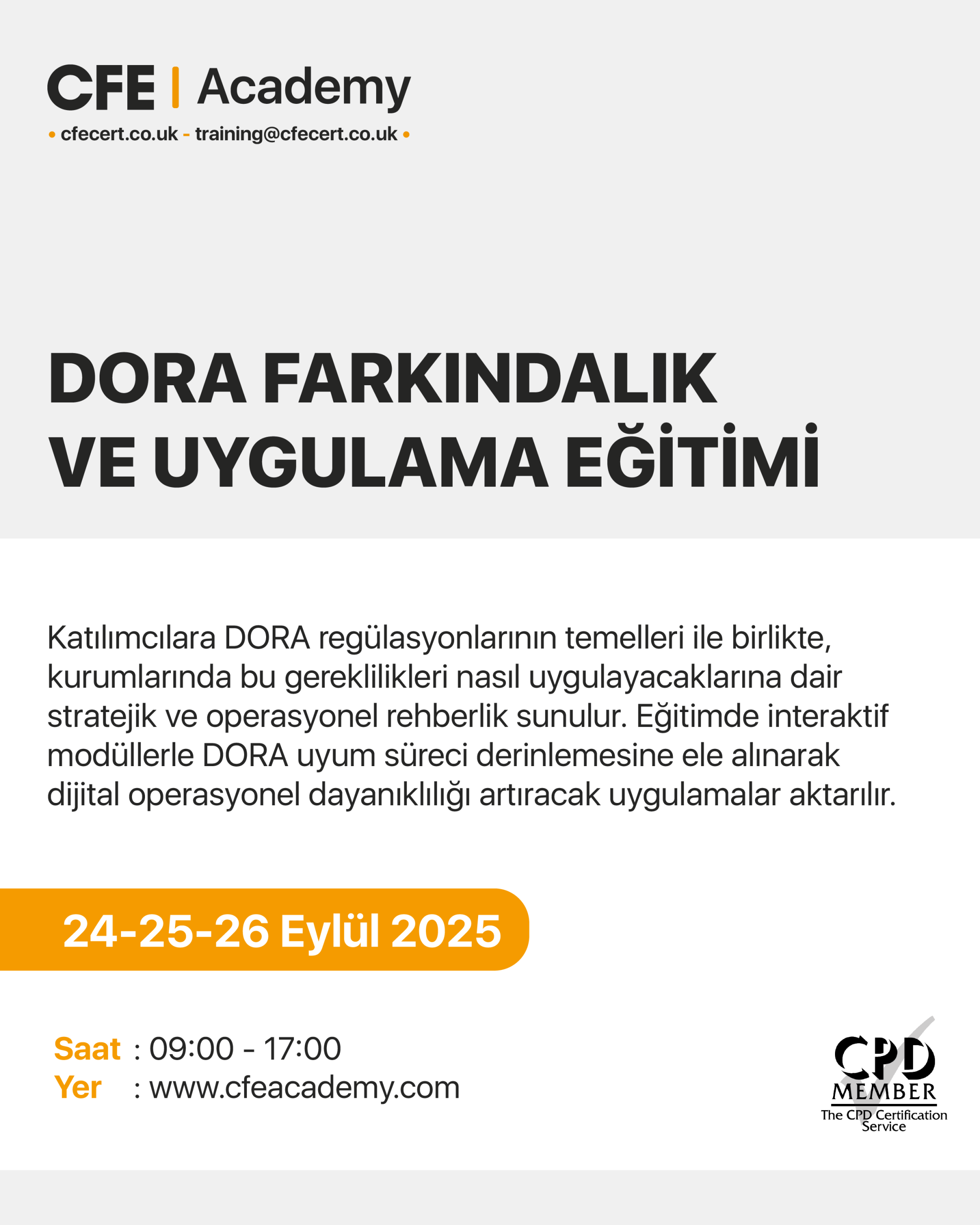 DORA Farkındalık ve Uygulama Eğitimi
