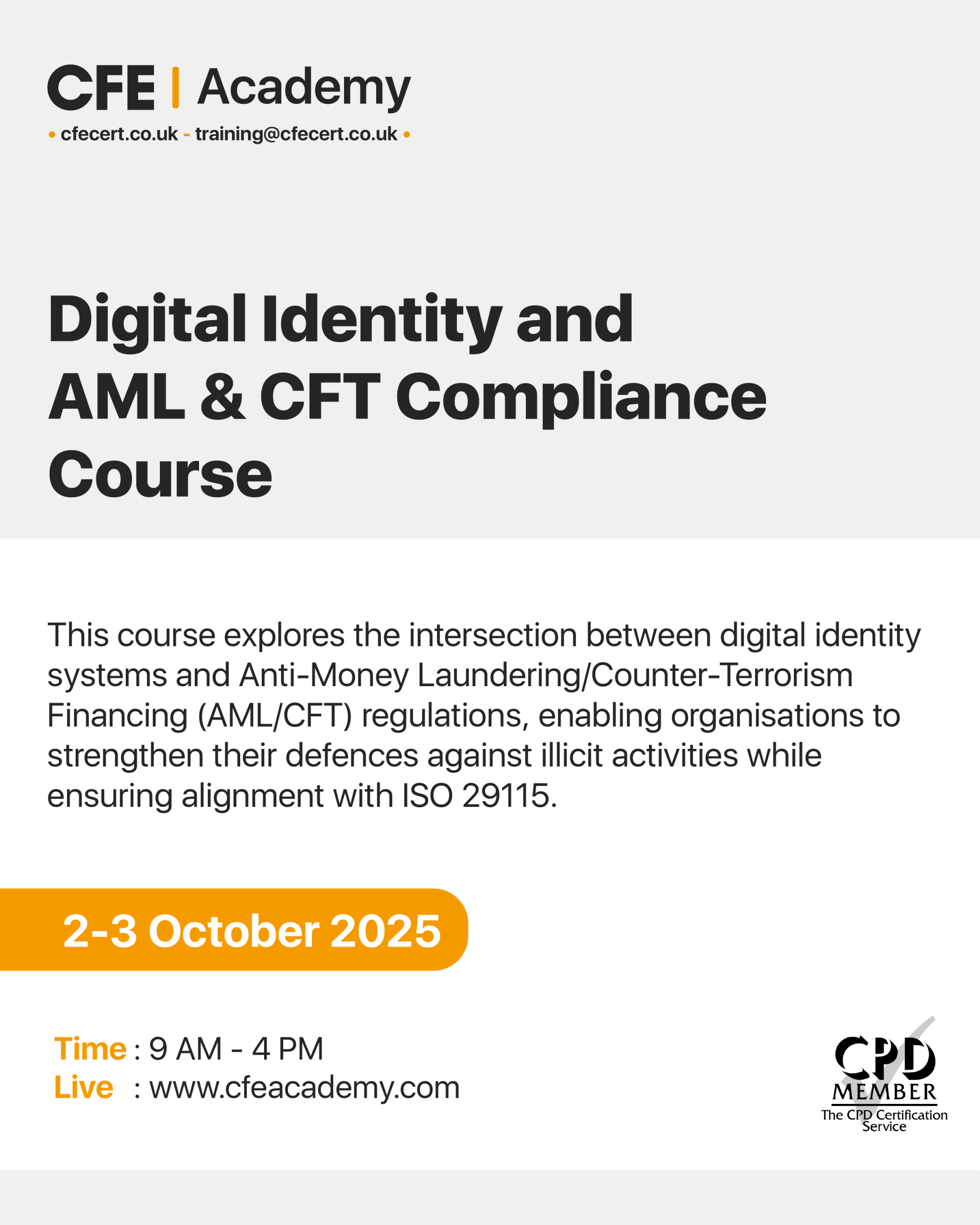 Digital Identity and AML & CFT Compliance Course