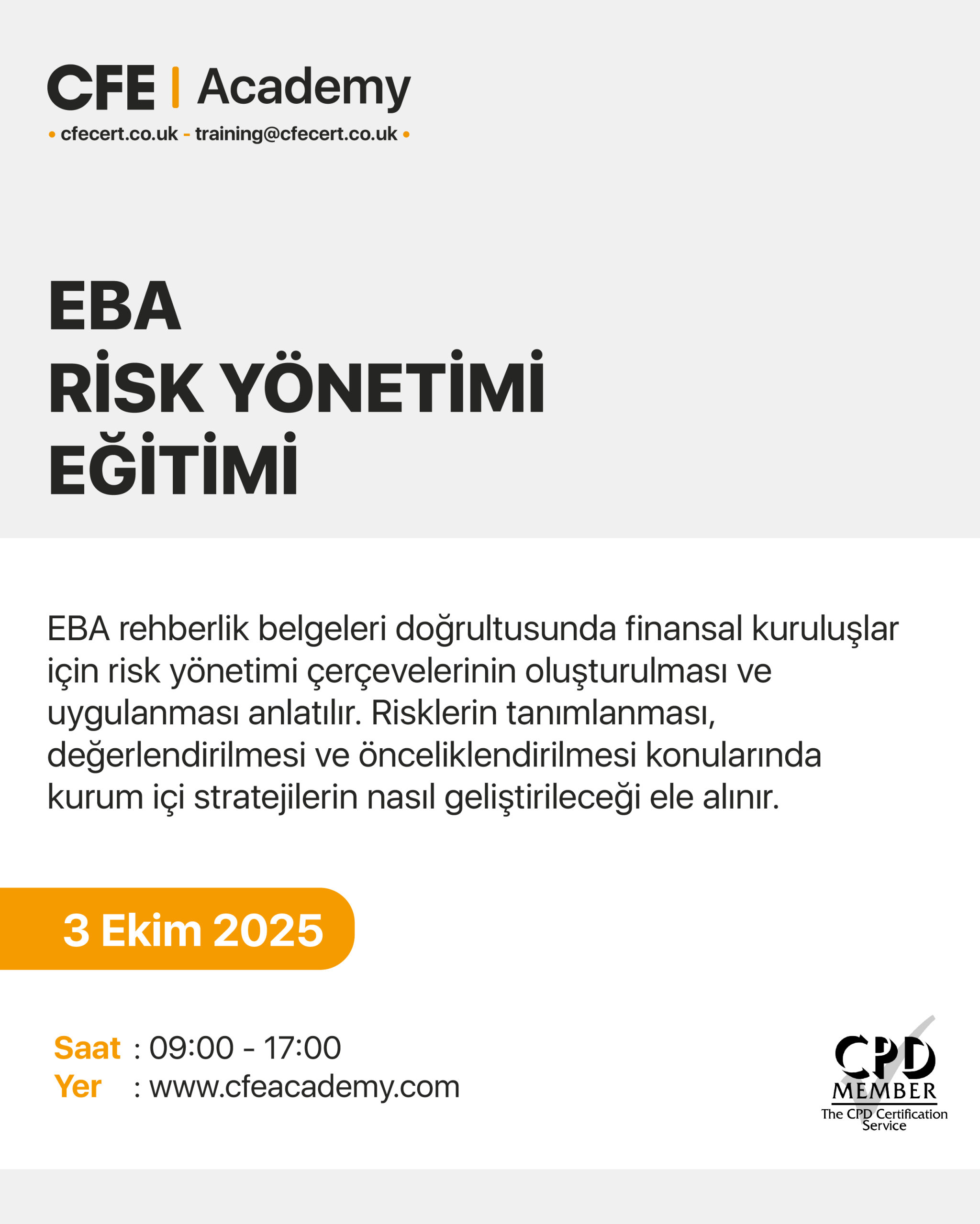 EBA Risk Yönetimi Eğitimi