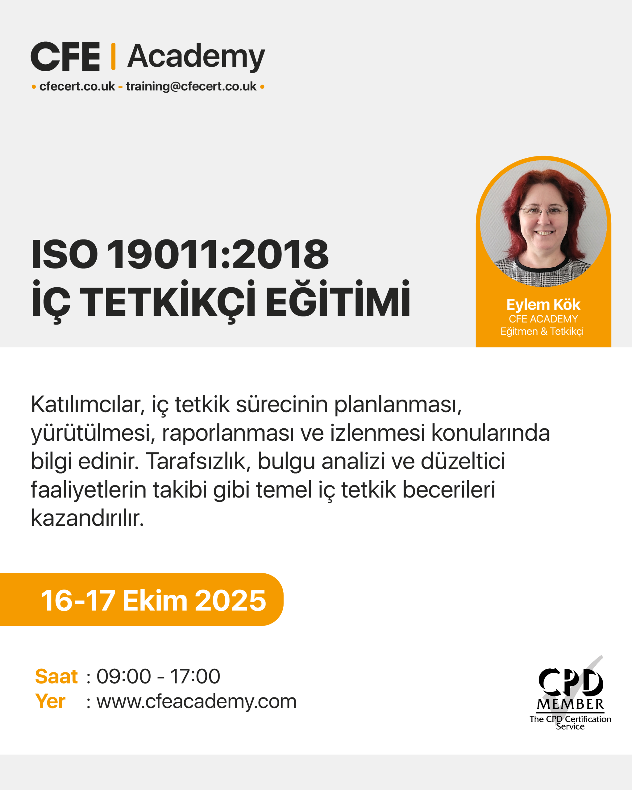 ISO 19011:2018 İç Tetkikçi Eğitimi