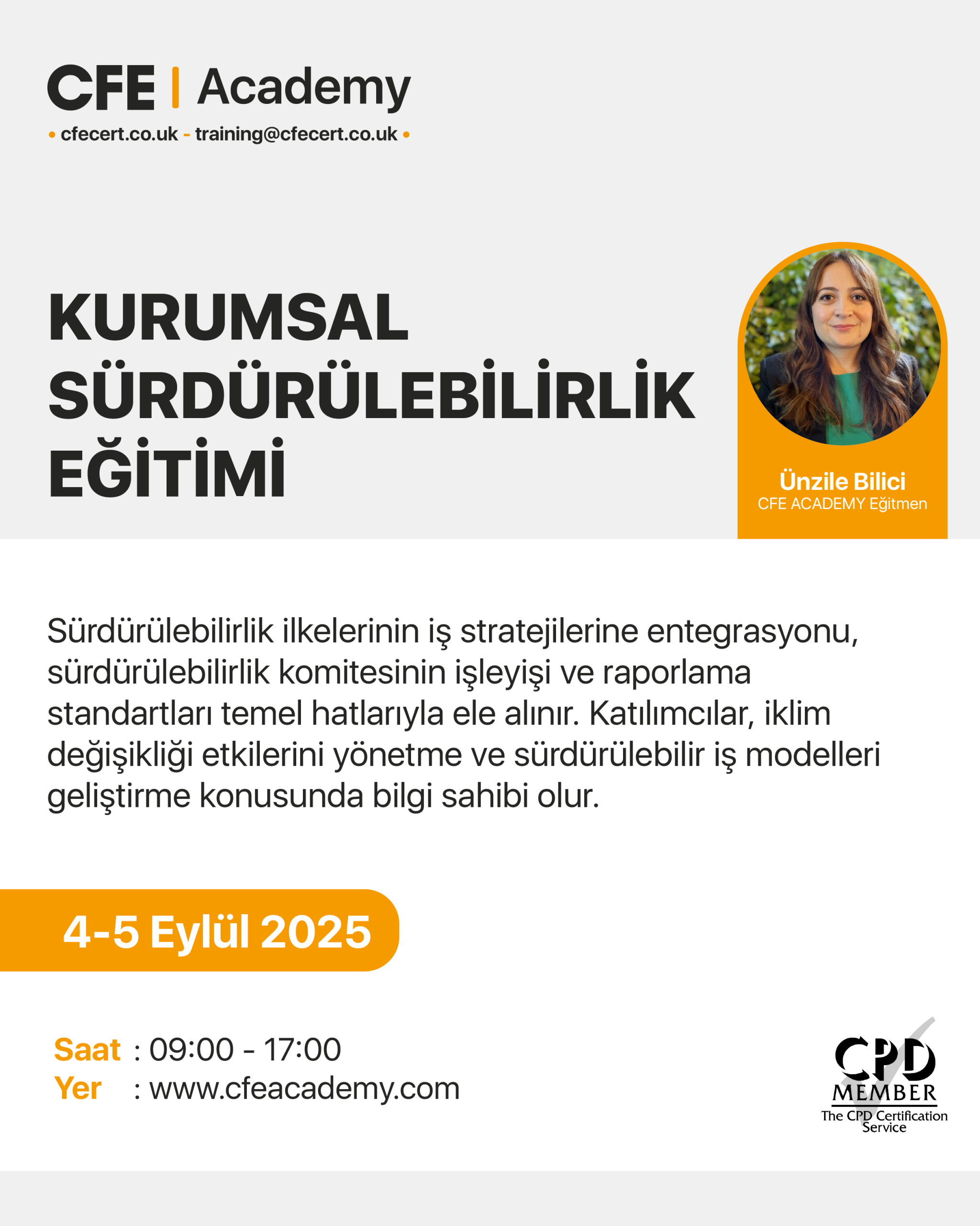 Kurumsal Sürdürülebilirlik Eğitimi