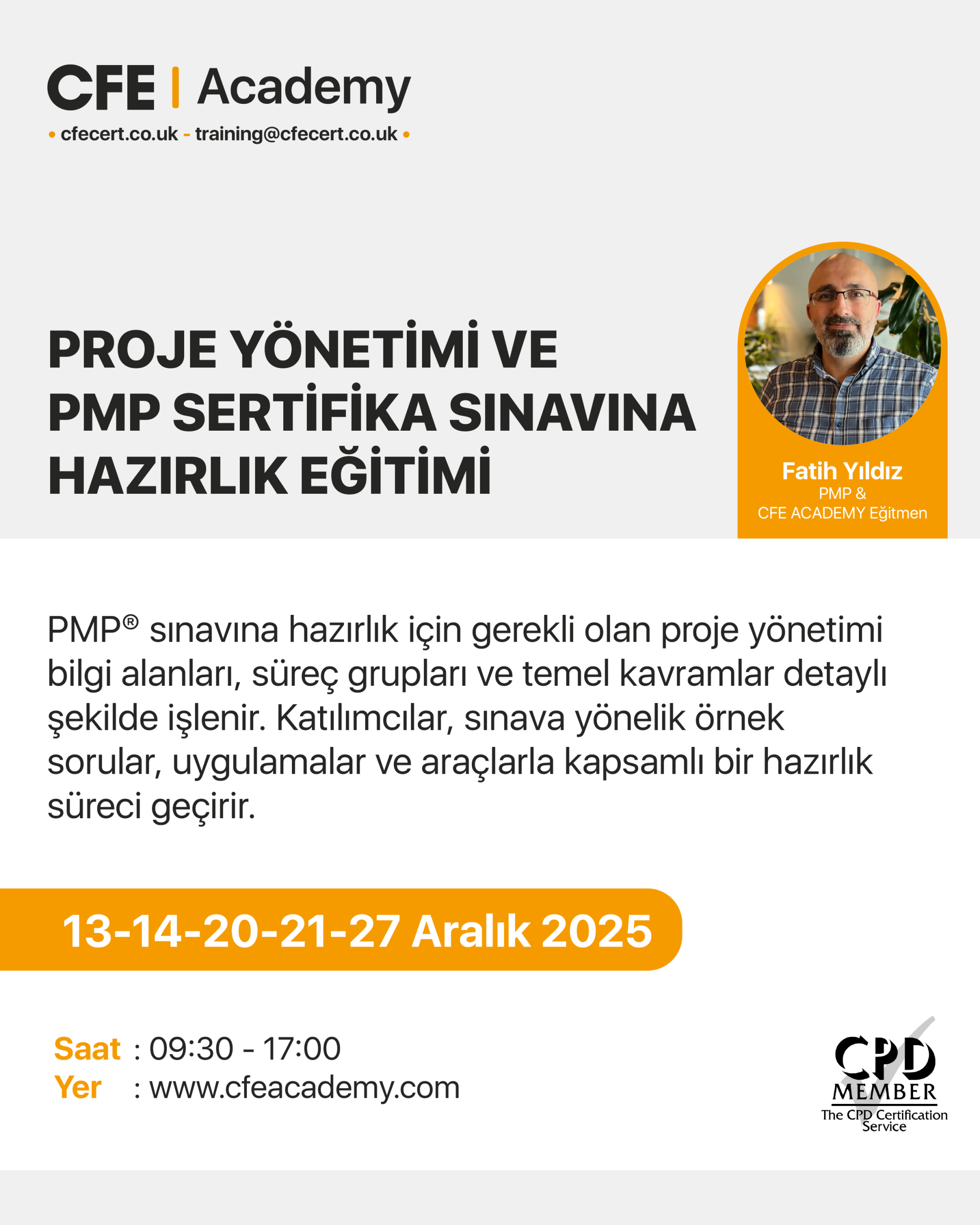 Proje Yönetimi ve PMP Sertifika Sınavına Hazırlık Eğitimi