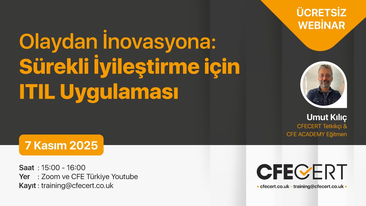 ÜCRETSİZ WEBİNAR – Olaydan İnovasyona: Sürekli İyileştirme için ITIL Uygulaması